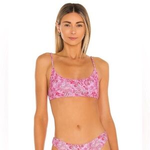 VDM the Label Sienna Pink Paisley Bikini Top Size Small